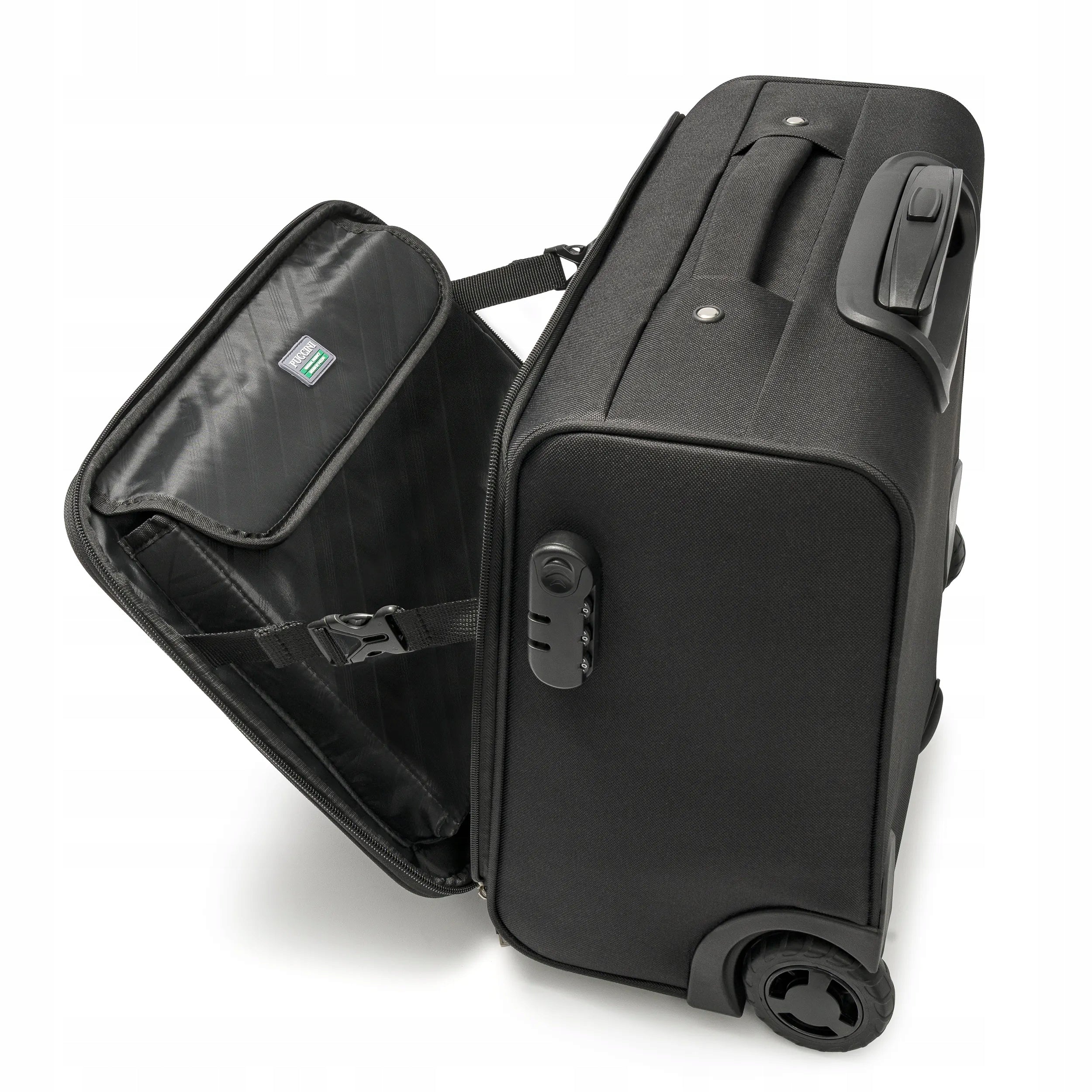 PUCCINI Cabin Suitcase Travel Bag Soft Pilot Black EM50252C-1 Width (longer edge) 40 cm