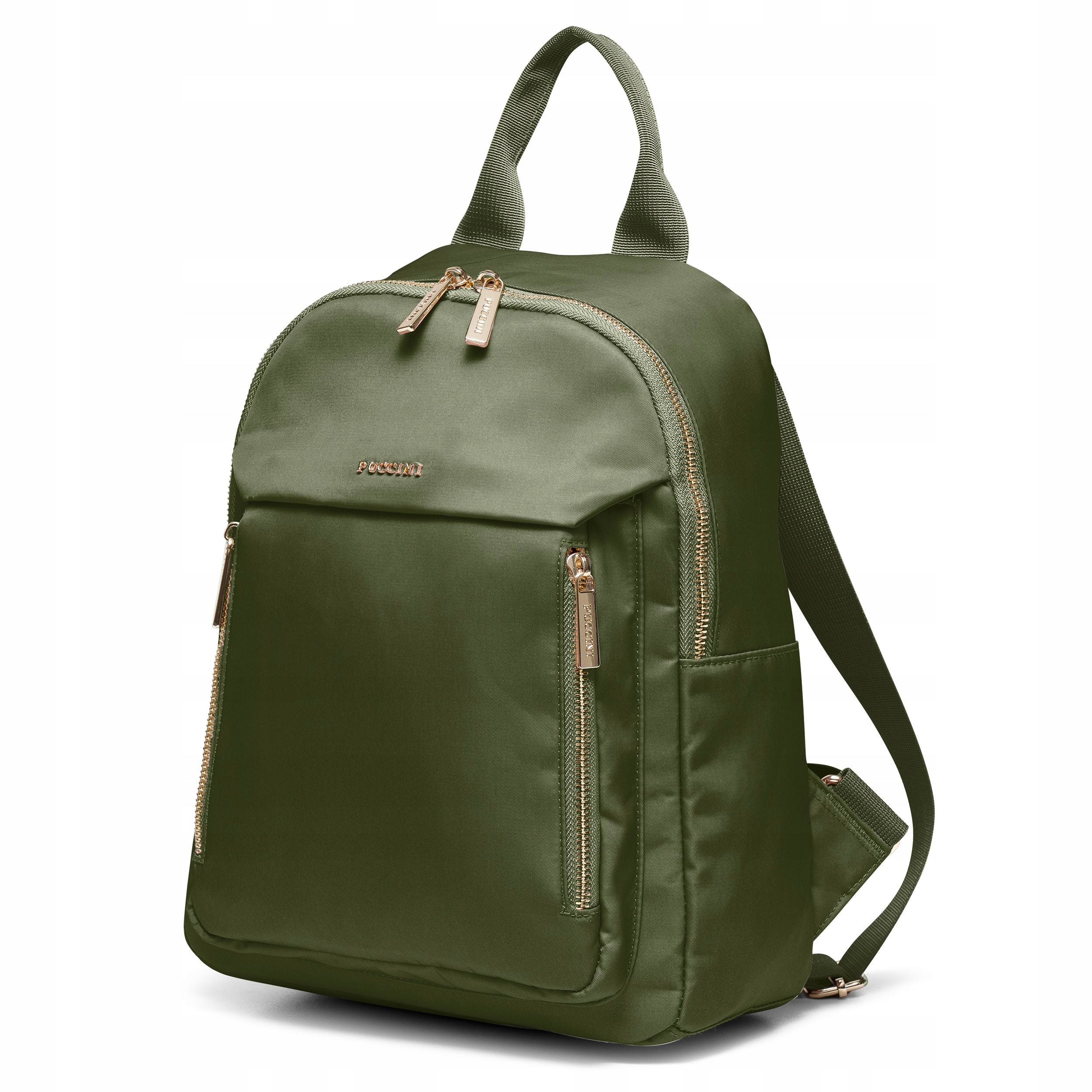PUCCINI City Backpack Green Women's Travel Cabin Fashionable Lightweight NEW