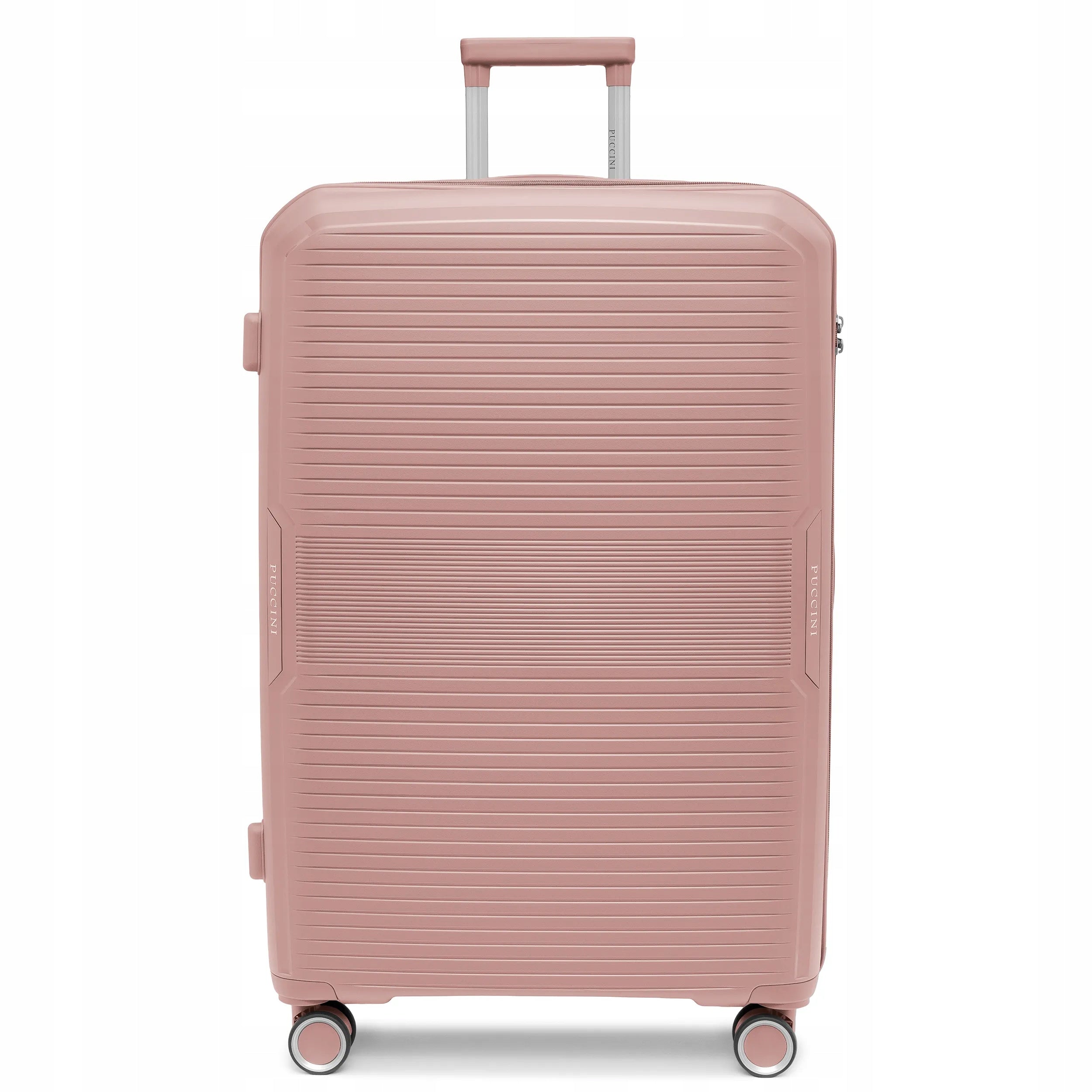 PUCCINI Large Travel Suitcase Hard On Wheels PP Pink PP029A-3C Packaging status original