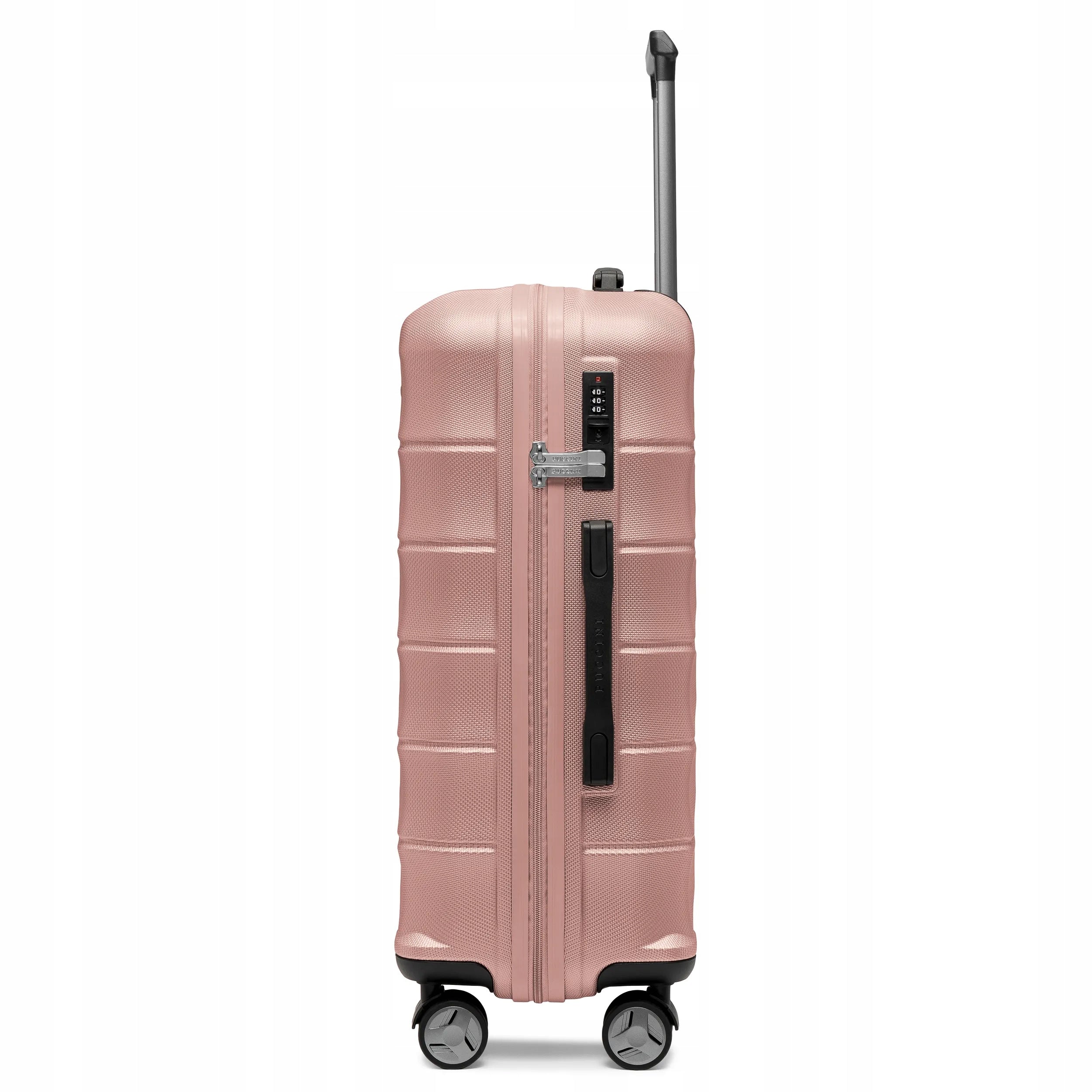 PUCCINI Medium Travel Suitcase On Wheels Hard ABS Pink ABS030B-3C Brand PUCCINI