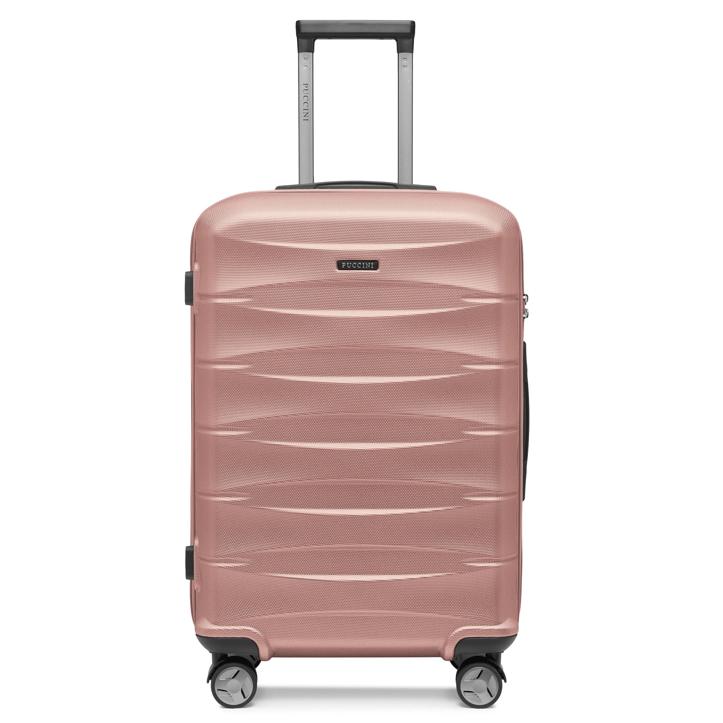 PUCCINI Medium Travel Suitcase On Wheels Hard ABS Pink ABS030B-3C Packaging status original
