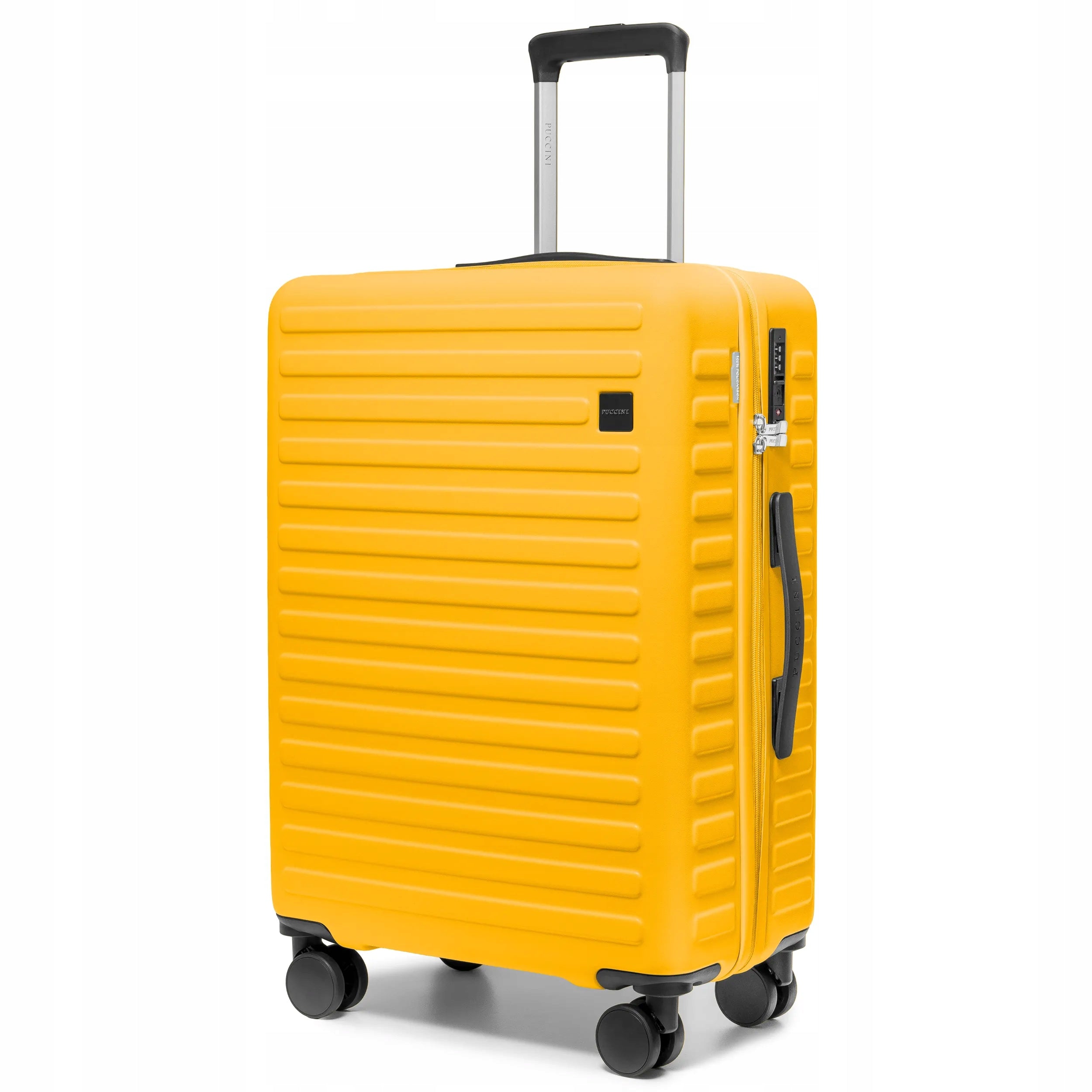 PUCCINI Medium Travel Suitcase On Wheels Polycarbonate Yellow PC035B-6D