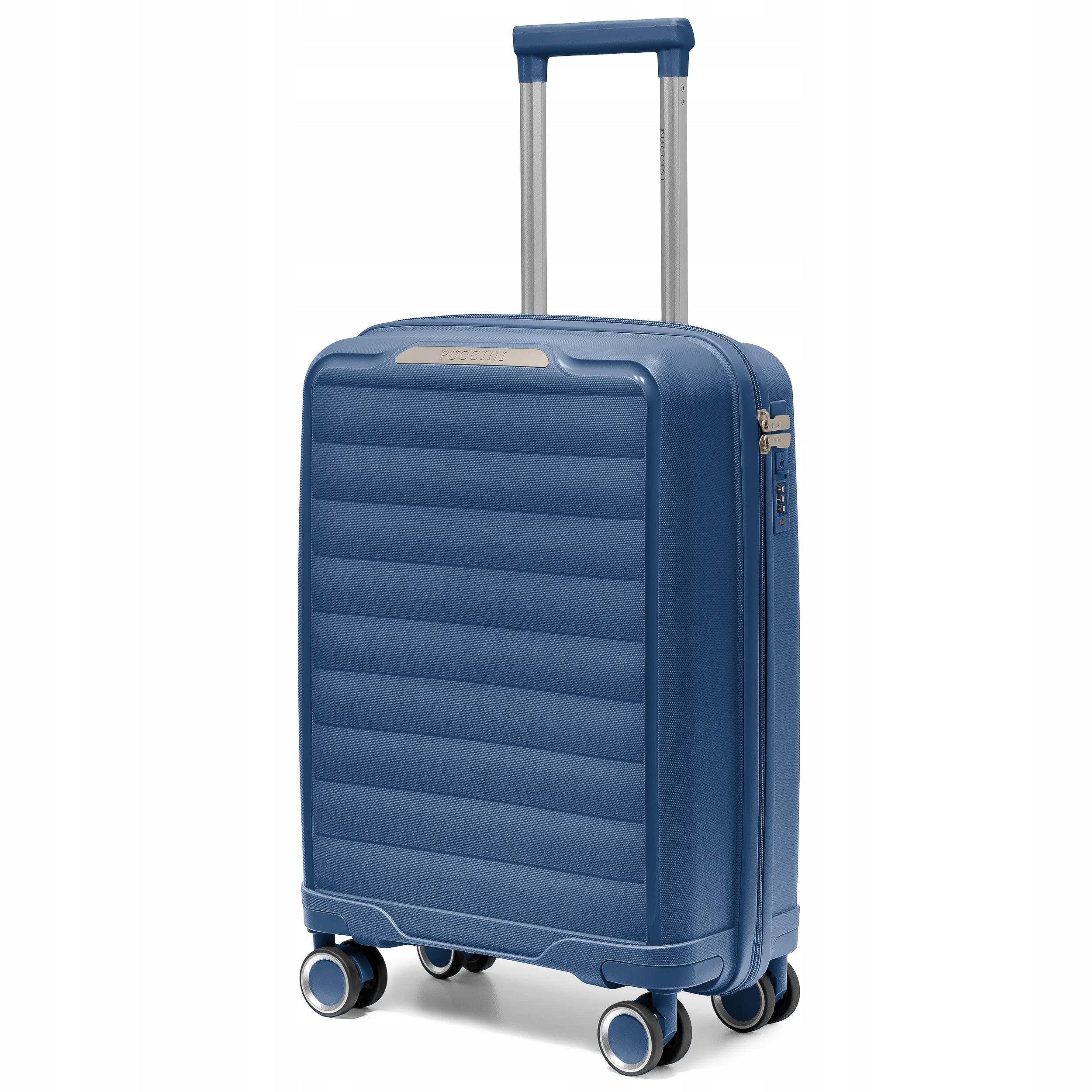PUCCINI Travel Cabin Suitcase 4 Wheels Polypropylene Navy Blue PP030C-7A