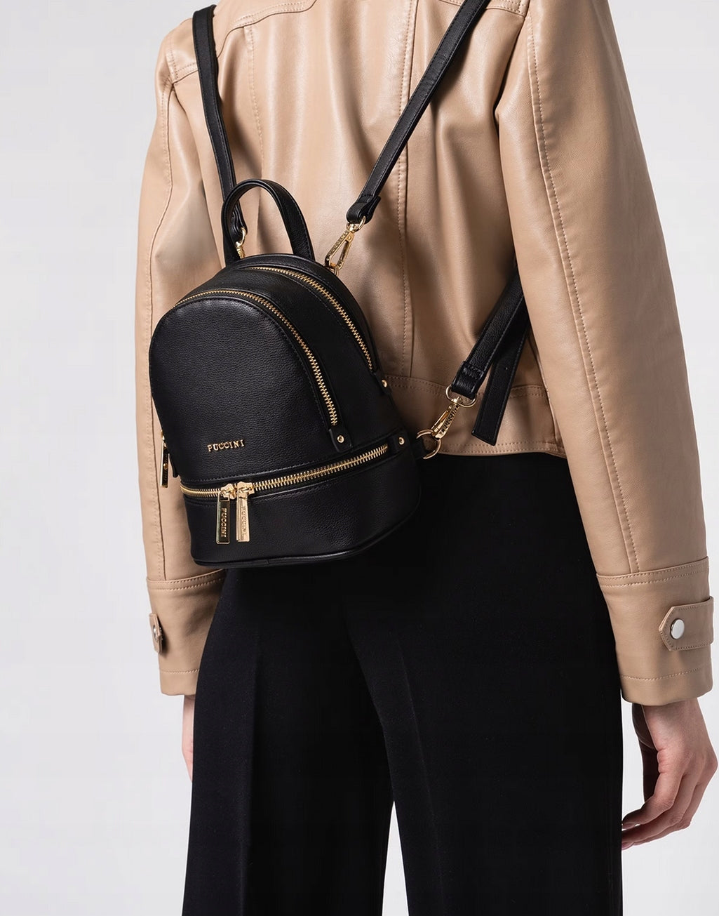 PUCCINI city backpack black Brand PUCCINI