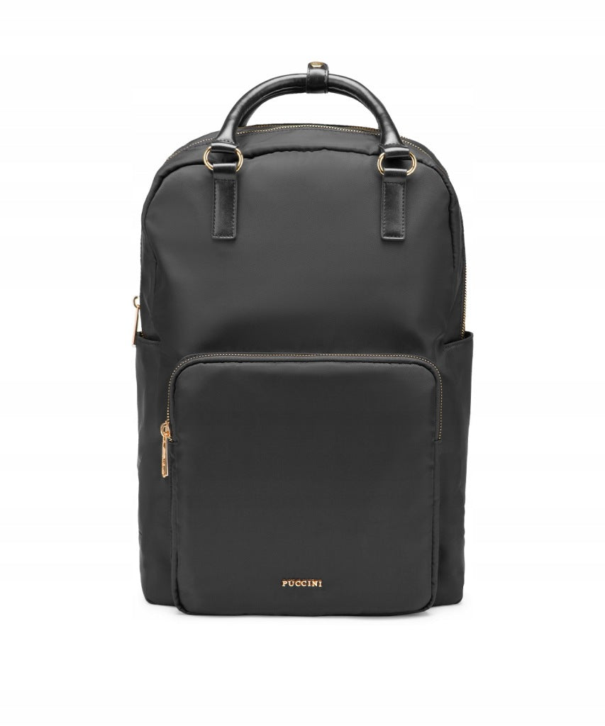 PUCCINI city backpack black travel handheld airplane fashionable PM9026-1 Brand PUCCINI