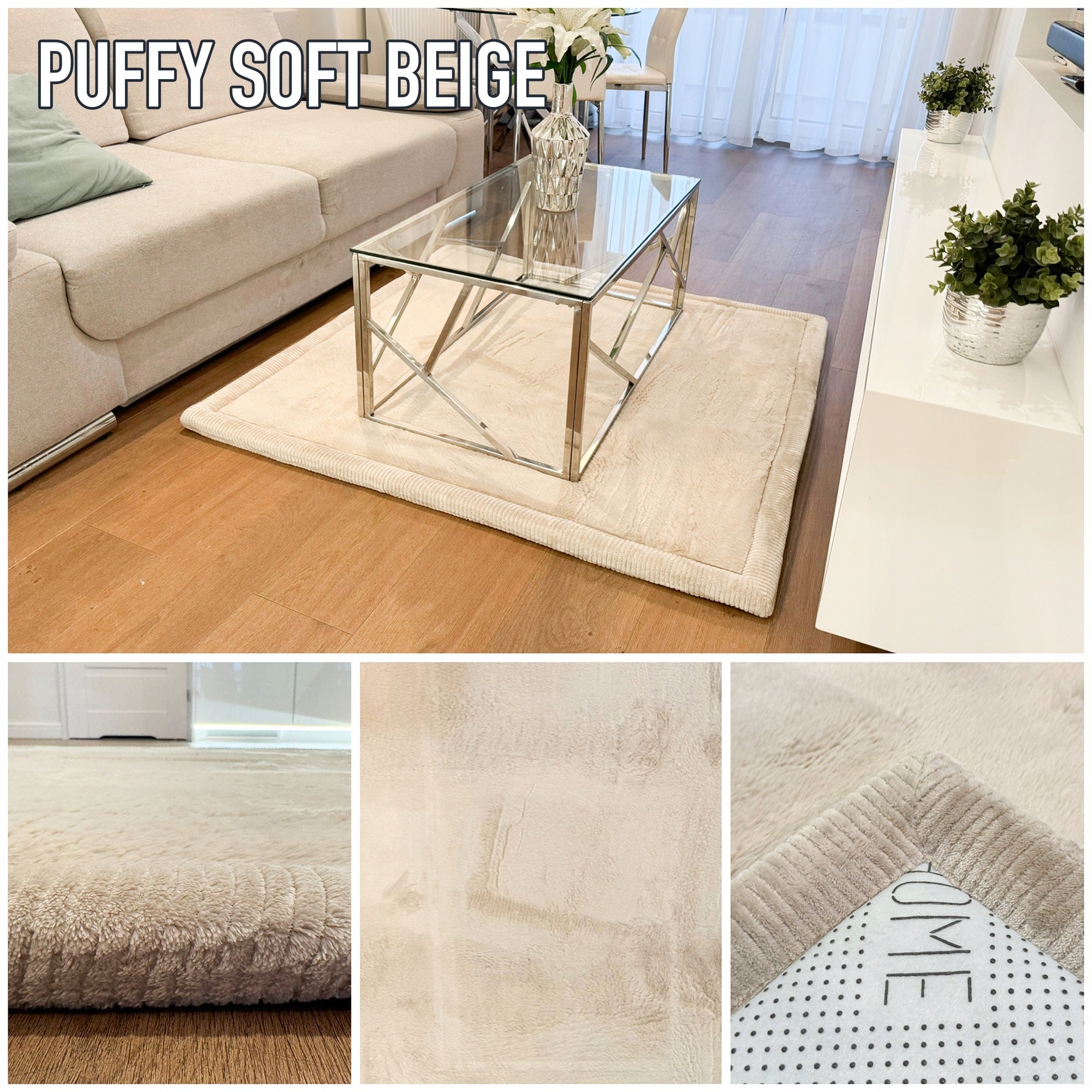 PUFFY SOFT CARPET 120X120 SOFT RABBIT THICK MODERN ANTI-SLIP Manufacturer code puffy soft 120x120