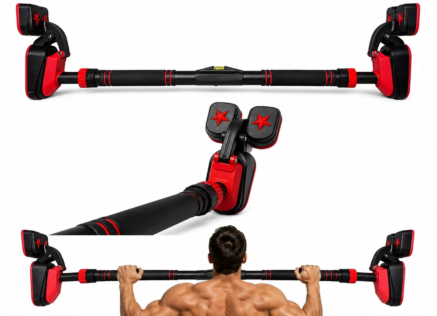 PULL-UP BAR ADJUSTABLE WITH LEVEL 70-100cm 200kg