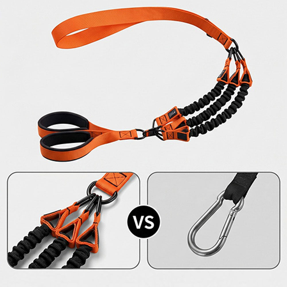 PULL-UP RUBBER SET WITH HANDLES 75-225 LBS, 3 RESISTANCE FITNESS STRAPS Packaging status original