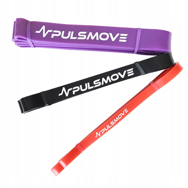 PULSMOVE RUBBER BANDS FOR PHYSIOTHERAPY EXERCISES 3 COLORS SET Brand PULSMOVE