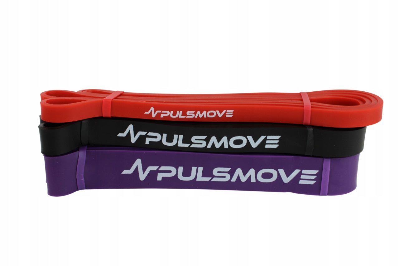 PULSMOVE RUBBER BANDS FOR PHYSIOTHERAPY EXERCISES 3 COLORS SET Color multicolor