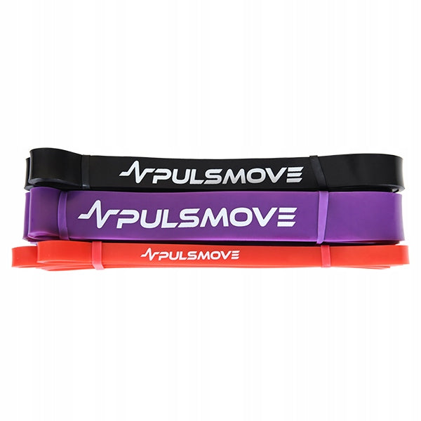 PULSMOVE RUBBER BANDS FOR PHYSIOTHERAPY EXERCISES 3 COLORS SET Packaging status original