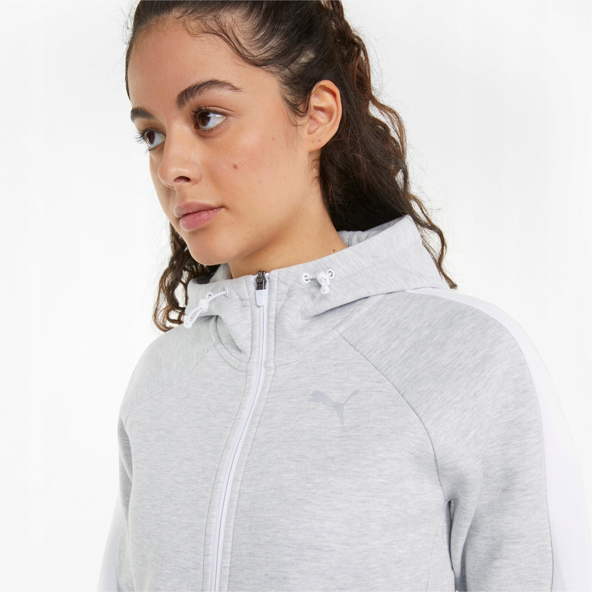Džemperis moterims Puma Evostripe Full-Zip 847073*04, pilkas