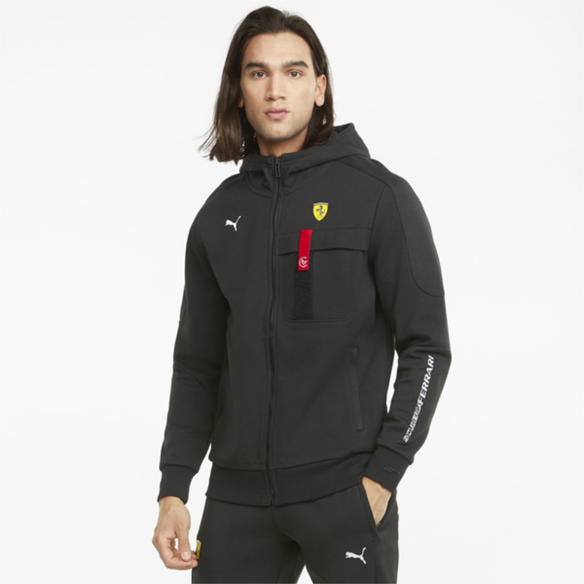 Herrenpullover Puma Ferrari Race Hoodie M 531683-01, schwarz 