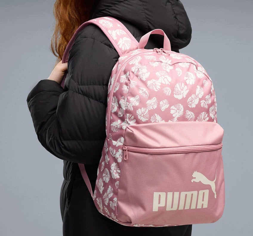 PUMA SCHOOL BACKPACK FOR TRIP PUMA FLORAL FLOWERS PINK LARGE Brand Puma