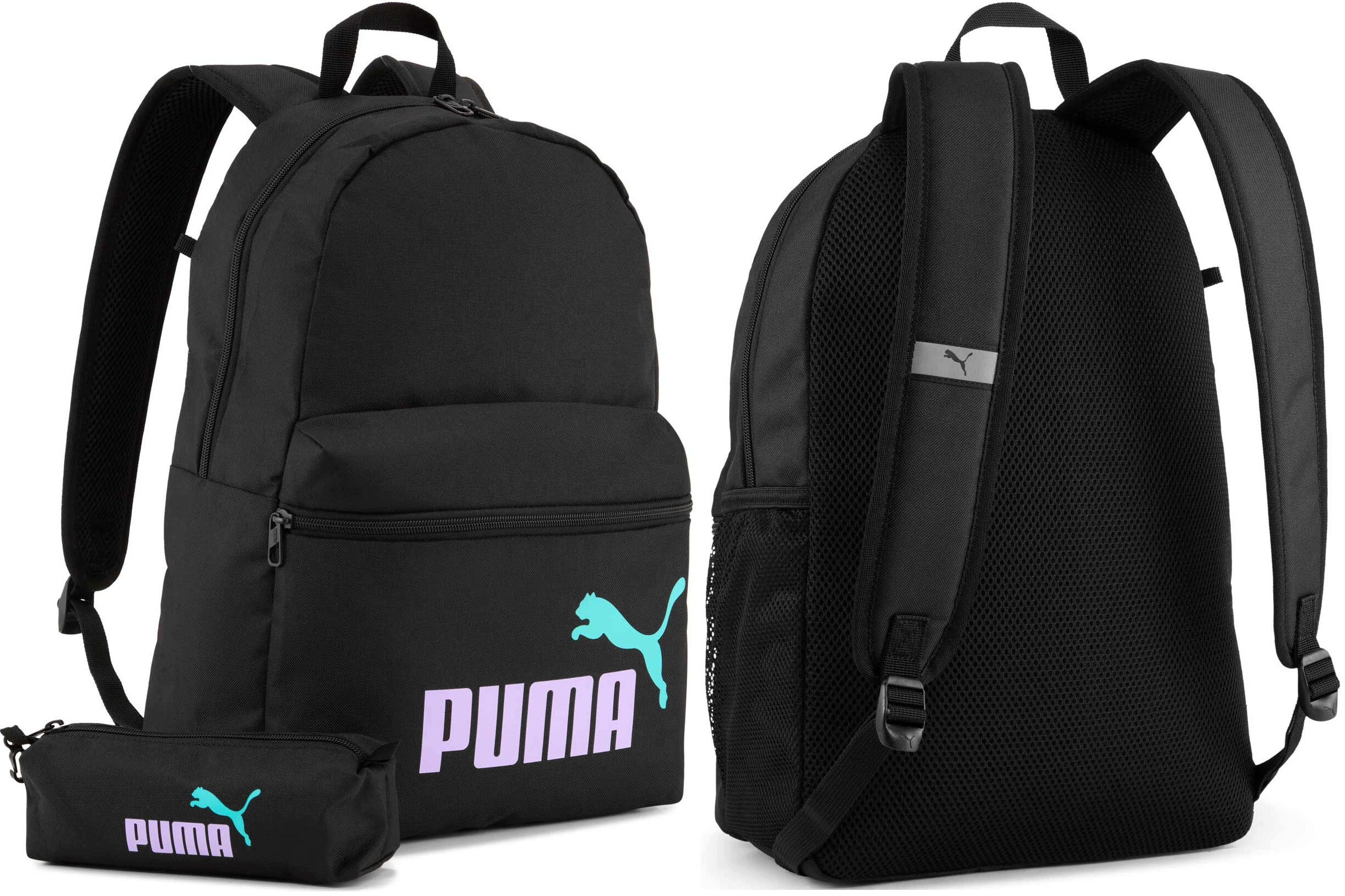 PUMA SET 2IN1 BACKPACK AND PENCIL CASE CLASSIC BLACK SET SCHOOL NEW BLACK