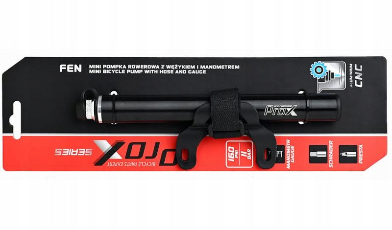 PUMP PROX CNC FEN MINI ALU HOSE PRESSURE GAUGE BLACK AV/FV Dominant material plastic aluminum composite