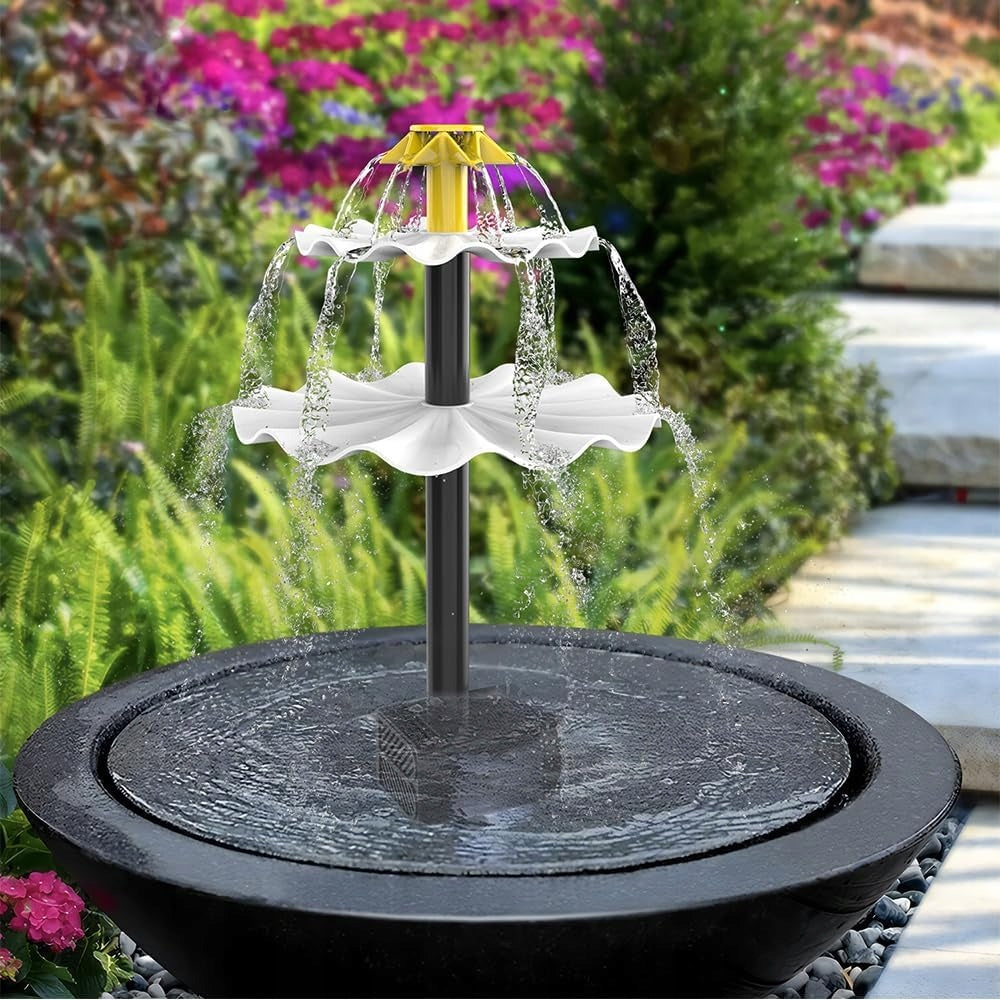 PUMP SOLAR FOUNTAIN WITH 9 NOZZLES DIFFERENT SPRAY MODES FOR ALL NEEDS Manufacturer no brand