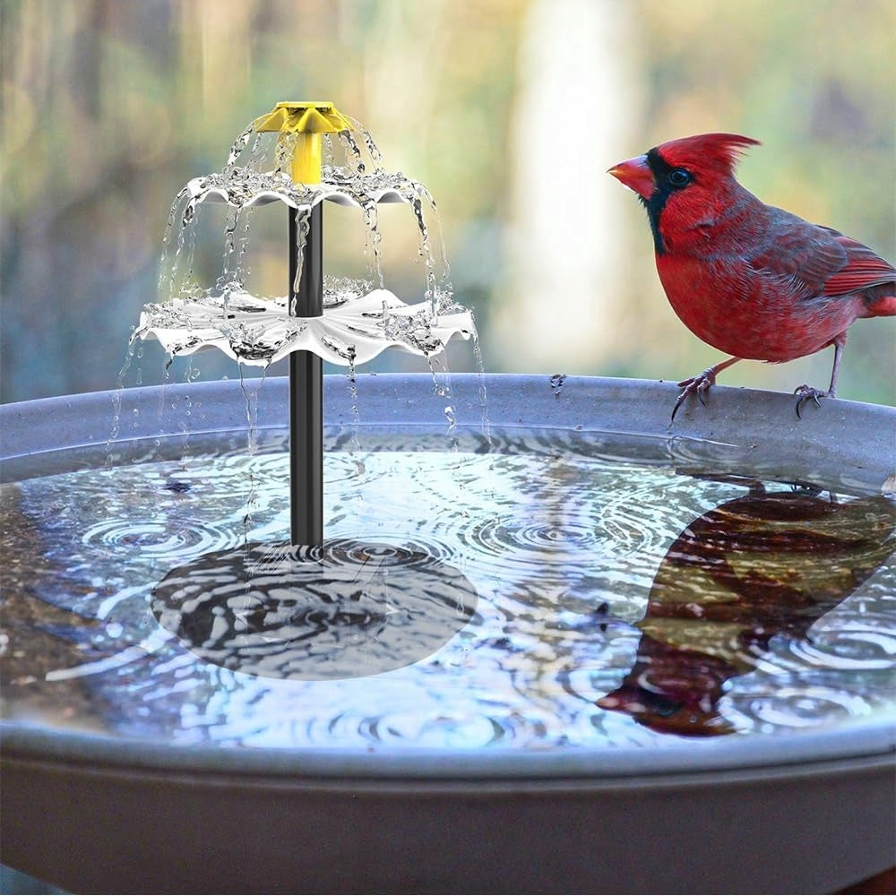 PUMP SOLAR FOUNTAIN WITH 9 NOZZLES DIFFERENT SPRAY MODES FOR ALL NEEDS Packaging status original