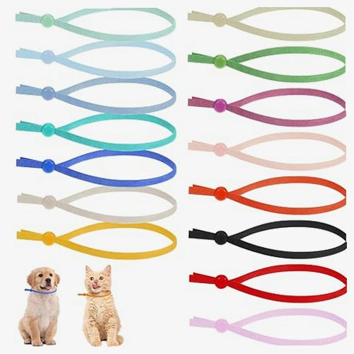 PUPPY COLLARS STRETCHY COTTON 75 PCS 15 COLORS SET
