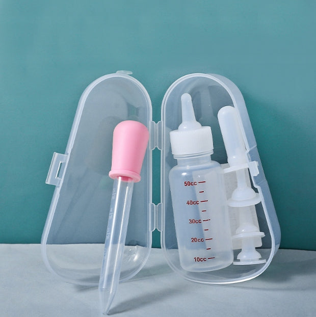 PUPPY KITTEN FEEDING BOTTLE PACIFIER SET + PIPETTE Capacity 0.05 l