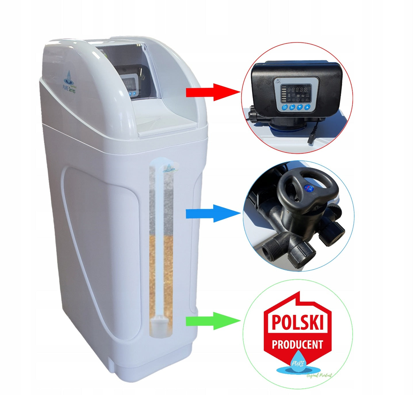 PURE 20+, WATER SOFTENER 20L, BY-PASS, MIXING, LEWATIT MONOSPHERE, FREEBIES EAN (GTIN) 5904811424862