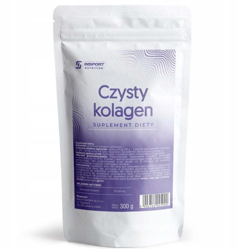 PURE COLLAGEN for joints 300g powder NATURAL 10,000 mg Bones | INSPORT Packaging status original
