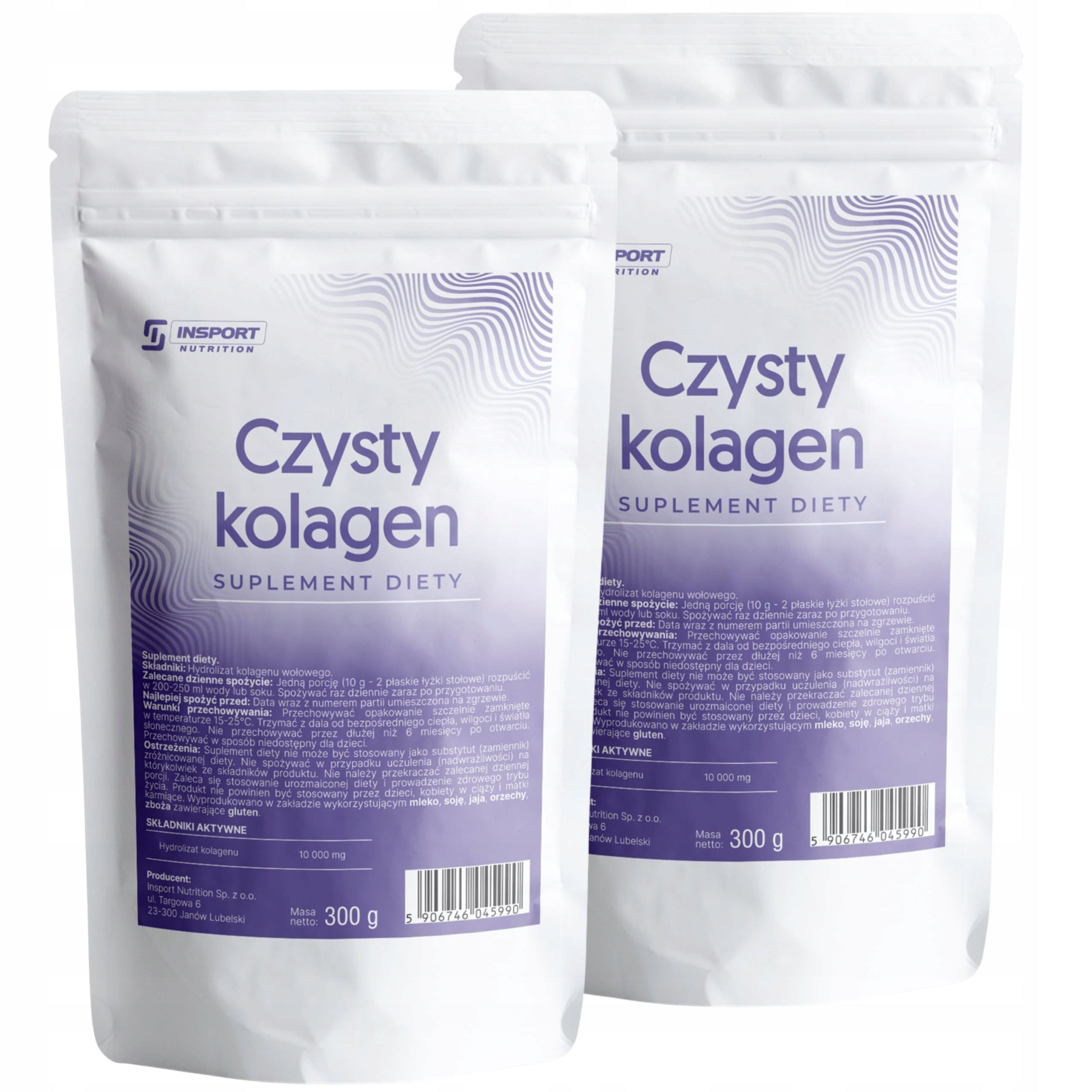PURE COLLAGEN for joints 300g powder NATURAL 10,000 mg Bones | INSPORT