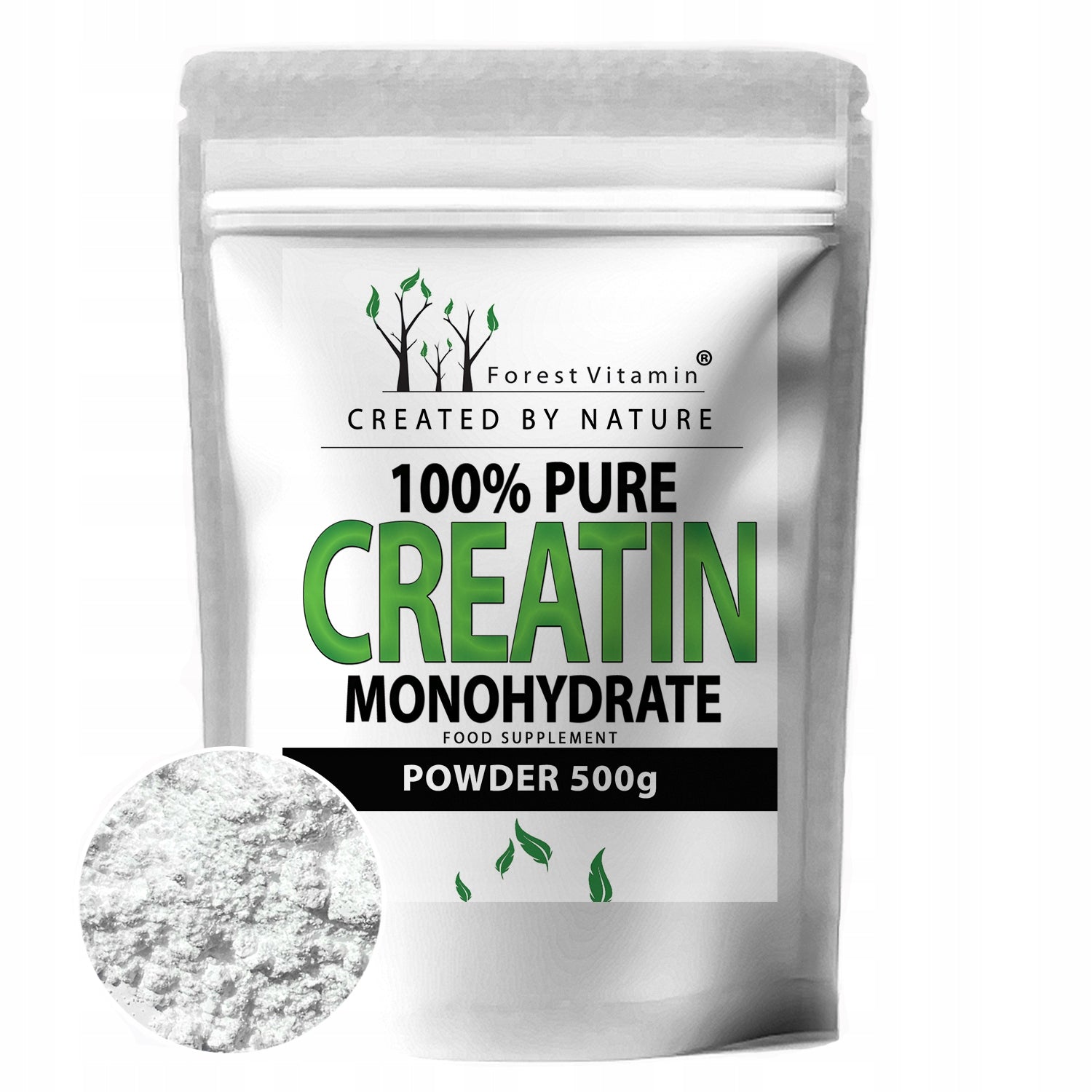 PURE CREATINE 500g CREATINE MONOHYDRATE STRENGTH MASS 200 MESH