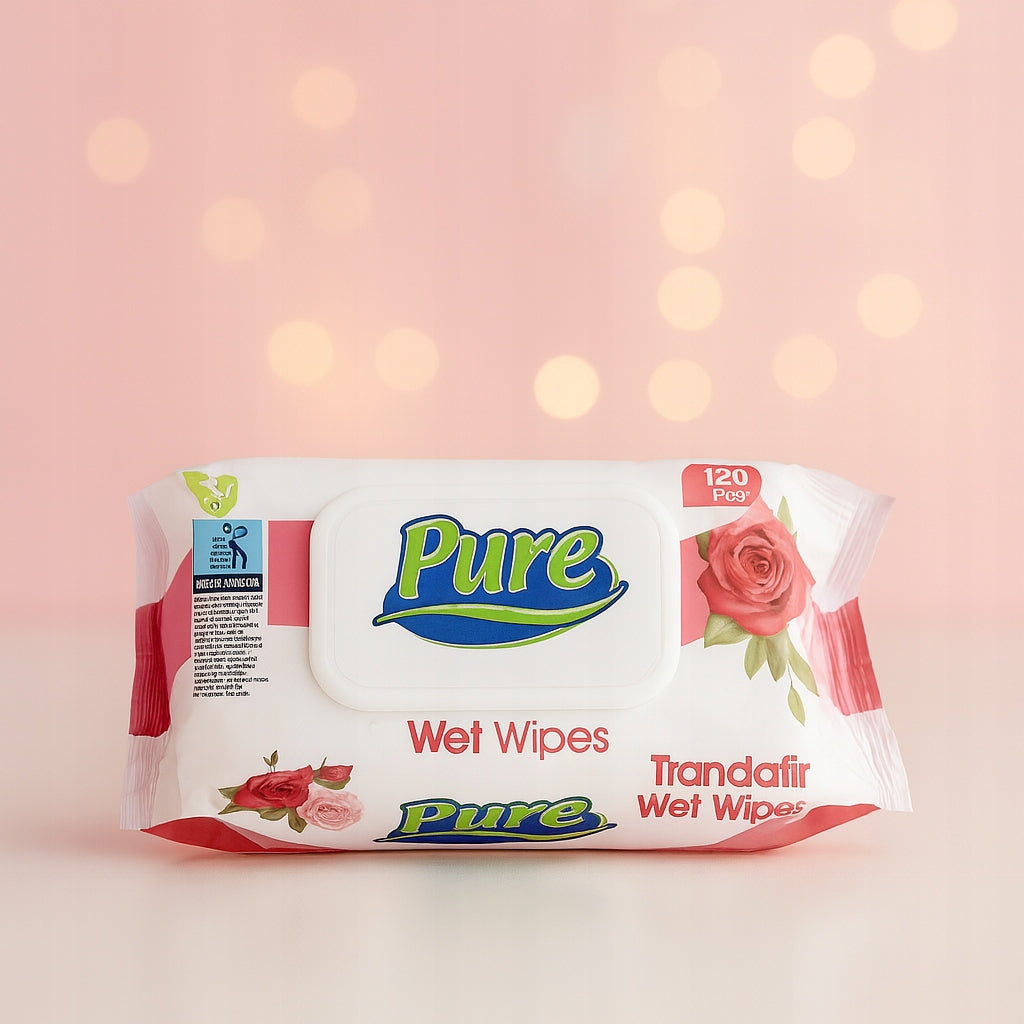 PURE ROSE WET WIPES 120pcs - Moisturizing wipes Manufacturer code 8682241216369