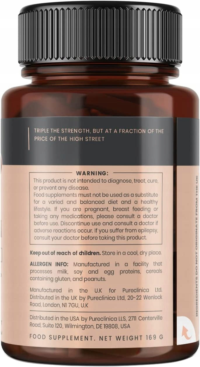 PURECLINICA HYALURONIC ACID 300 MG / 180 TABLETS Expiration date at least six months from the date of purchase
