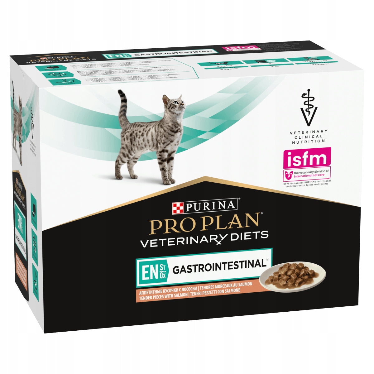 PURINA Cat Veterinary Food with Salmon 10x85g