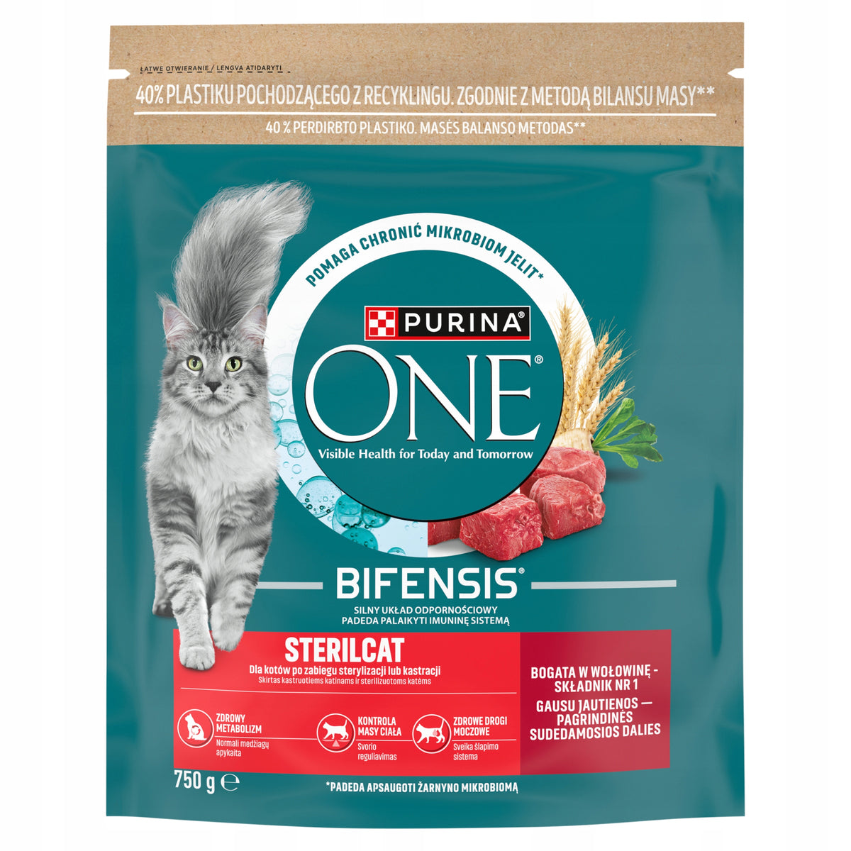 PURINA ONE STERILCAT BEEF - DRY CAT FOOD, 750G