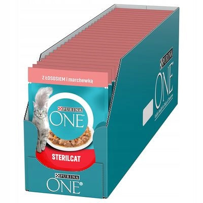 PURINA ONE Sachet 13x 85g SALMON CARROTS for STERILIZED cats
