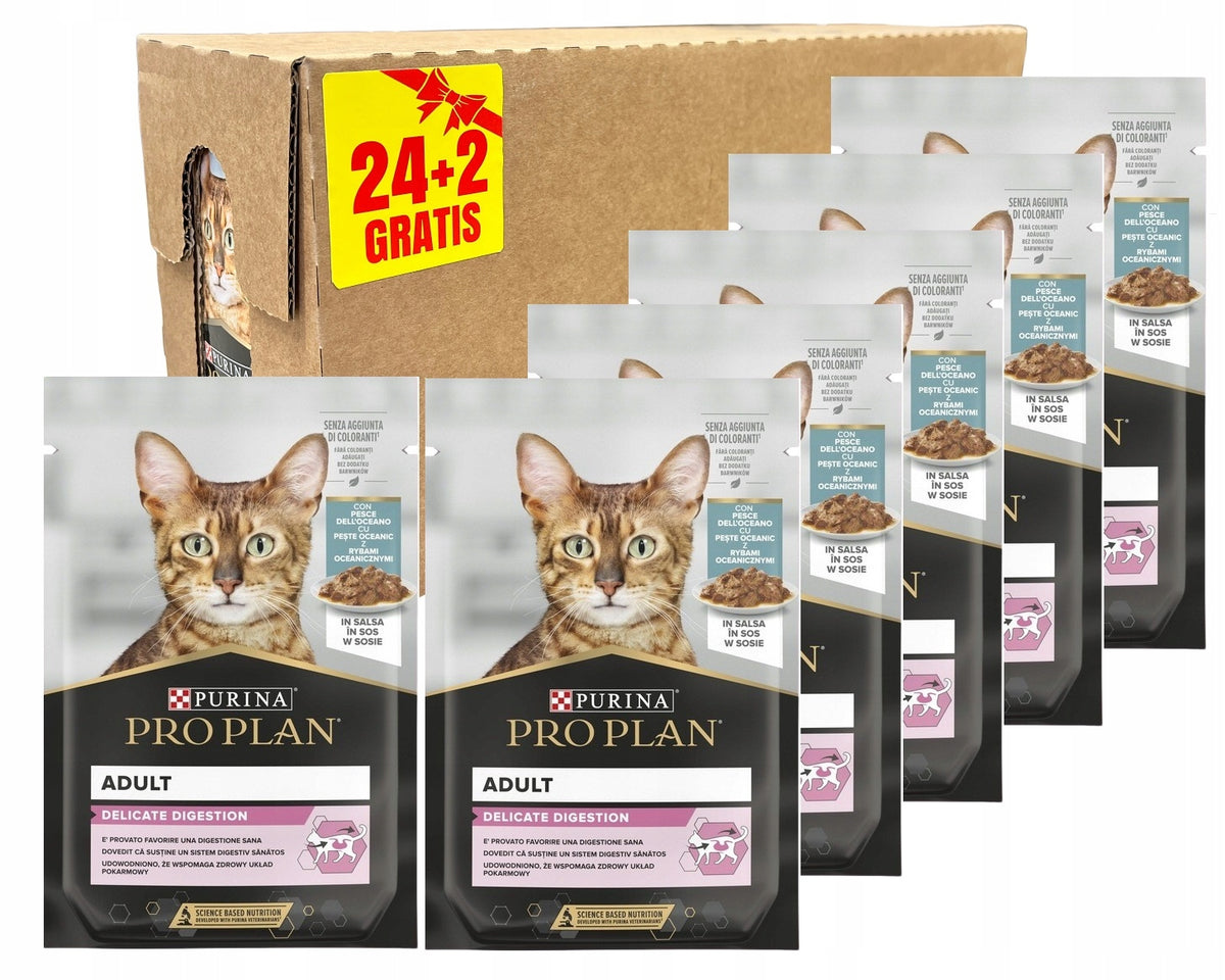 PURINA PRO PLAN Delicate with Ocean Fish 24+2 (26pcs) 2,21kg