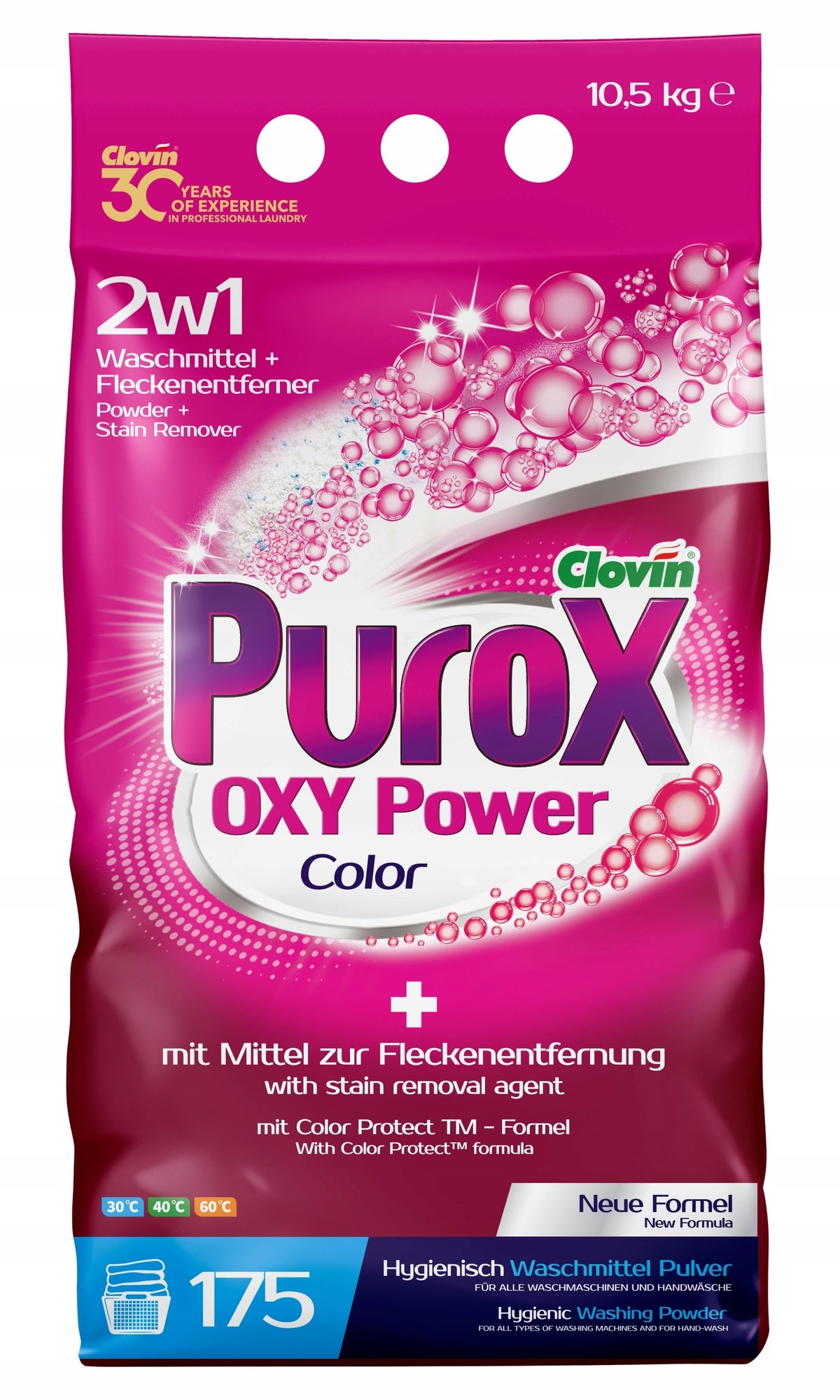 PUROX OXY Power Color 10,5 kg COLOR WASHING POWDER