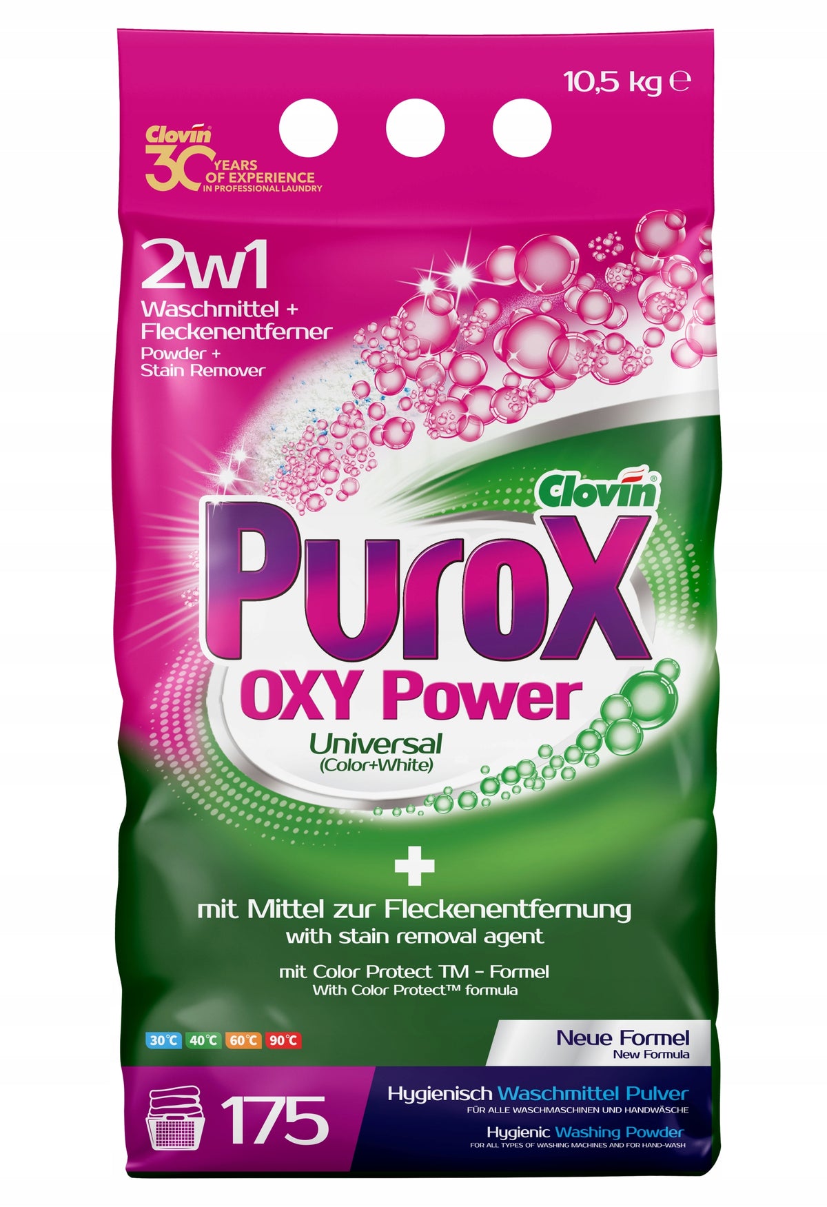PUROX OXY Power Universal (Color+White) 10,5kg WASHING POWDER