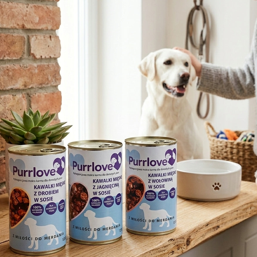 PURRLOVE wet dog food Beef sachet 1250g Meat pieces Trade name other