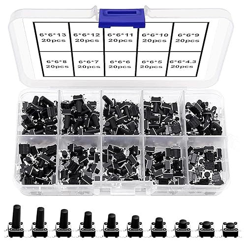 PUSH BUTTON SWITCHES TACT SWITCH 100 PCS 10 SIZES DIY ELECTRONICS Brand no brand