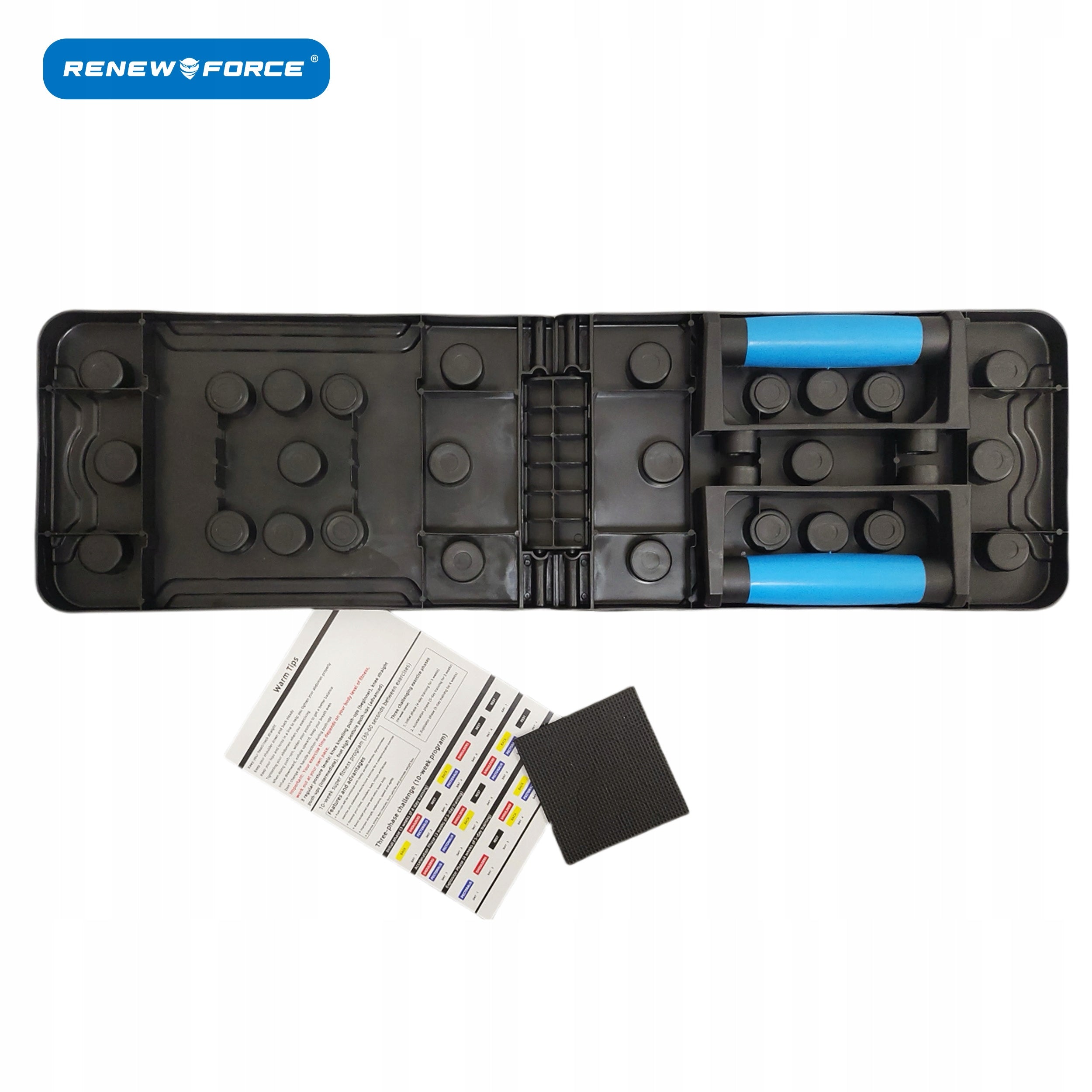 PUSH-UP BOARD + EXERCISE HANDLES PUSH-UP BOARD CAGES UP TO 136kg Maximum user weight 136 kg