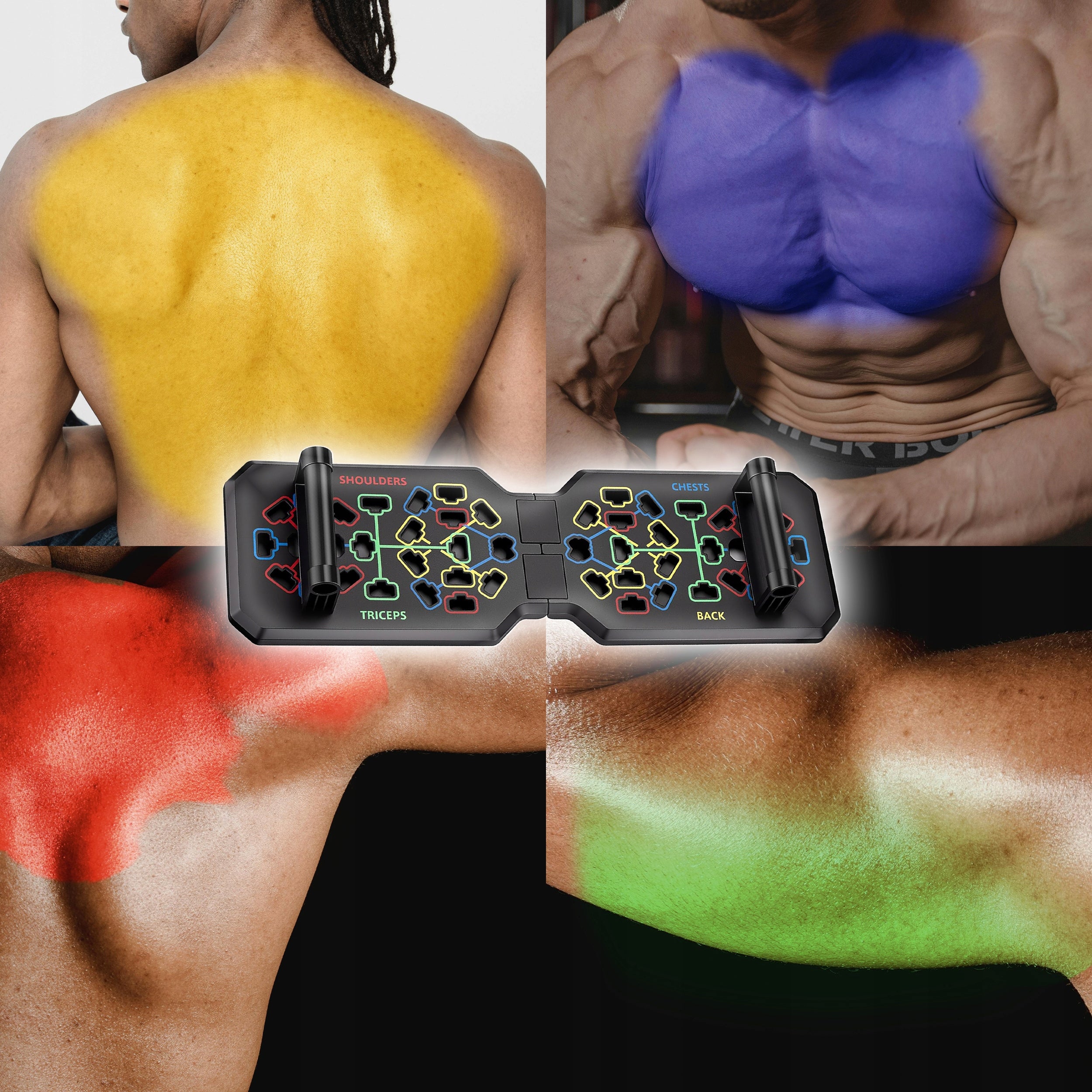 PUSH-UP BOARD + EXERCISE HANDLES PUSH-UP BOARD CAGES UP TO 200kg Packaging status original