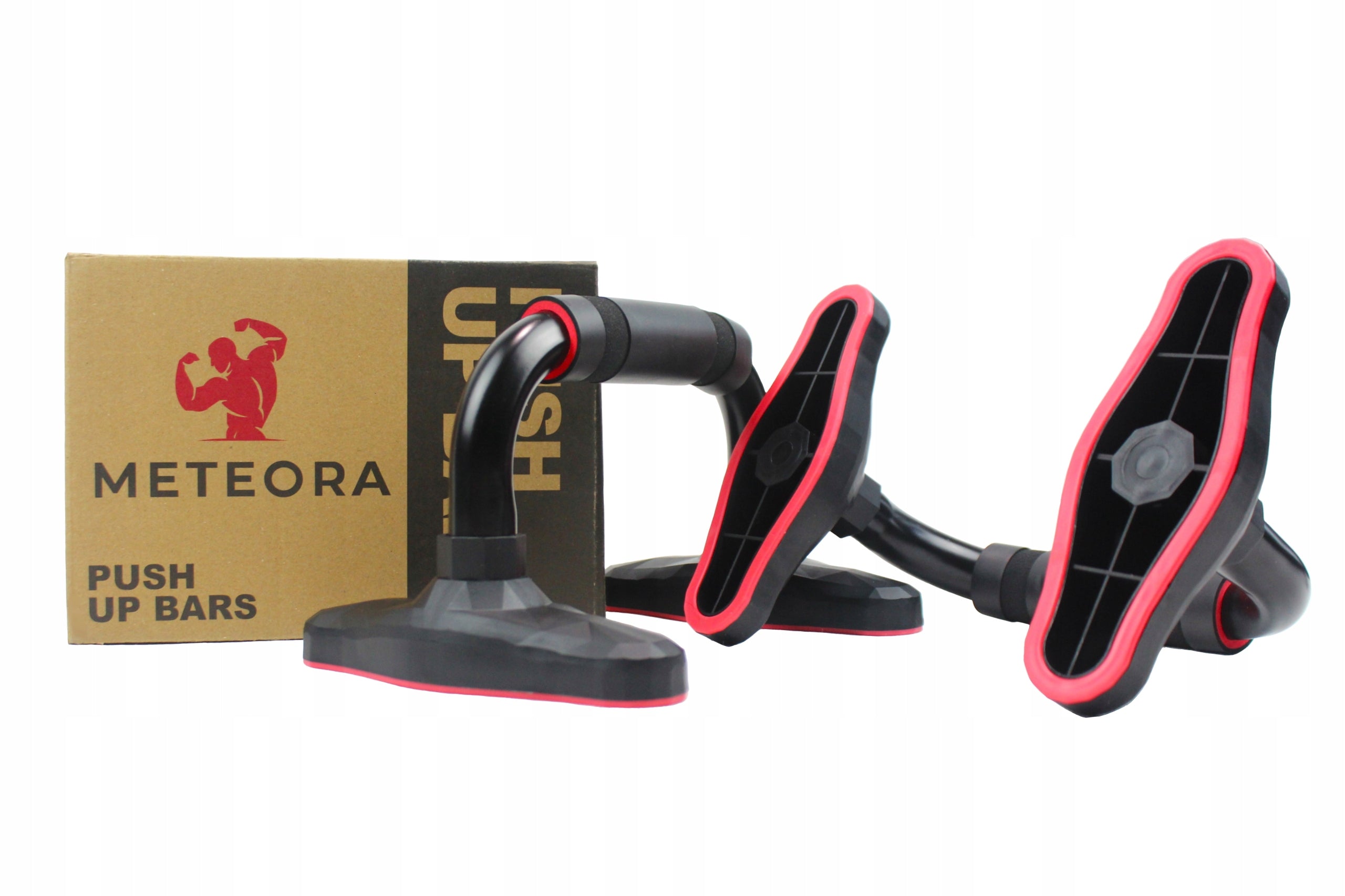 PUSH-UP HANDLES EXERCISE SUPPORTS STEEL SOLID 200KG METEORA Brand Meteora