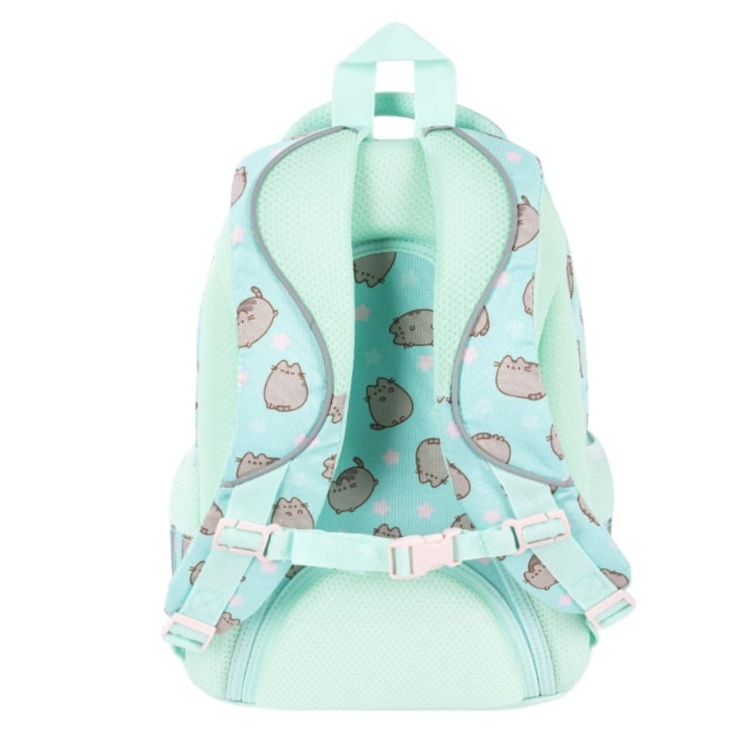 PUSHEEN BACKPACK FOR ELEMENTARY SCHOOL BACKPACK FOR GIRLS MINT 4 COMPARTMENT Brand St. Majewski