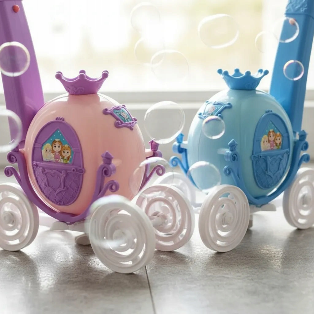 PUSHER SOAP BUBBLE MACHINE CARRIAGE BUBBLE MACHINE + BUBBLE LIQUID Kid's age 0＋