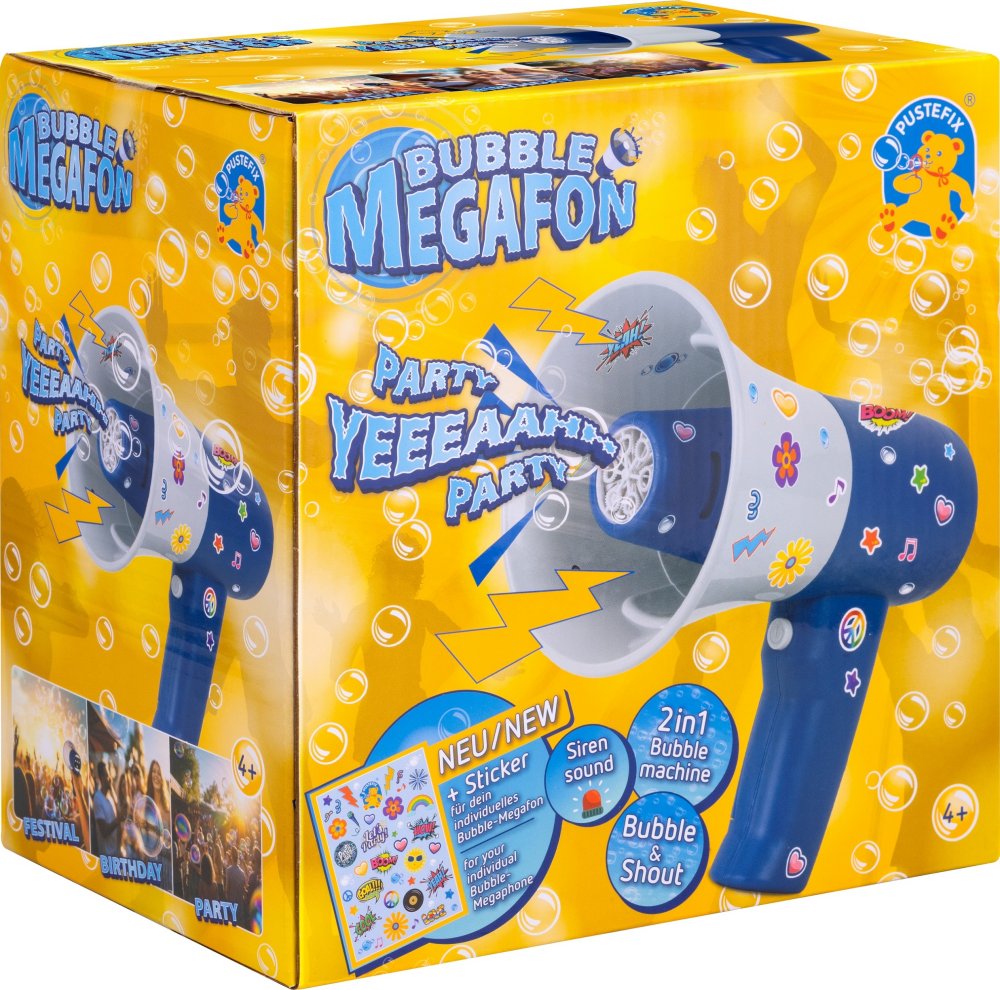 PUSTEFIX Bubble megaphone + liquid 250 ml 869771 Packaging status original