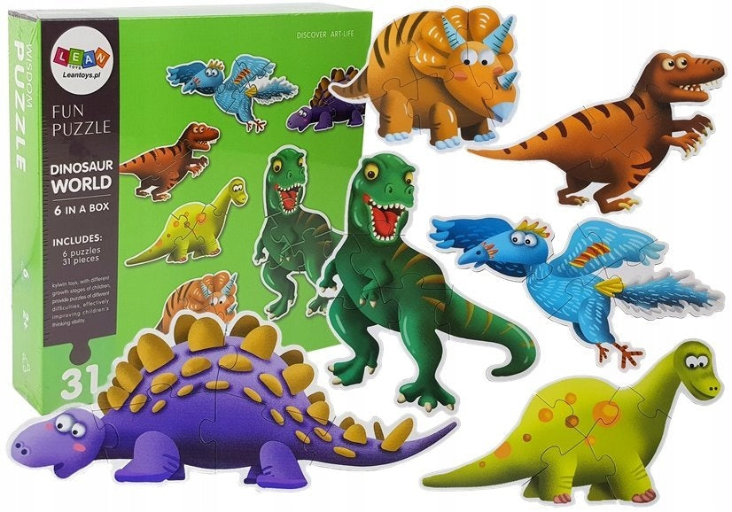 Puzzle LeanToys „Dinosaurierwelt“, 31 d. 