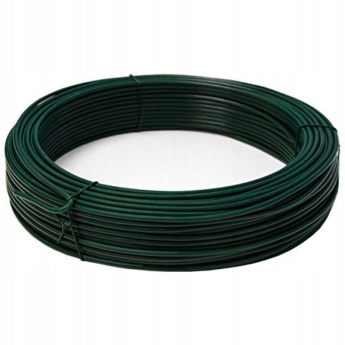 PVC COATED GARDEN WIRE GREEN 70M Ø3 8MM FOR METAL FENCE Brand no brand