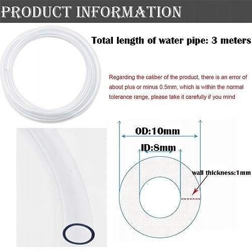 PVC HOSE TRANSPARENT 3 METERS 8MM FOR GARDEN WATER TOOL FOR KIDS Manufacturer code Bez marki