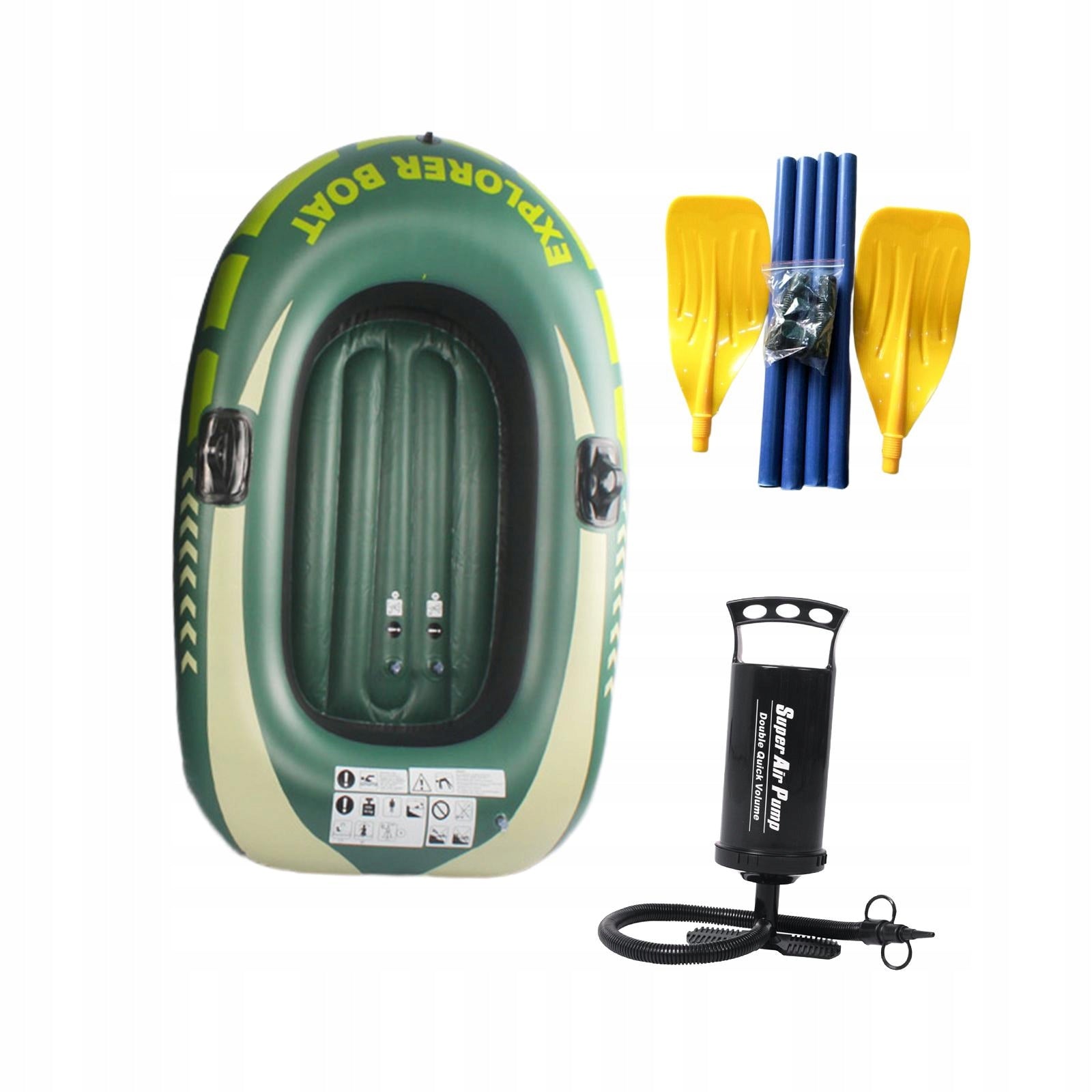 PVC Inflatable Dinghy Boat Foldable Kayak Raft Lake 1 person with paddle