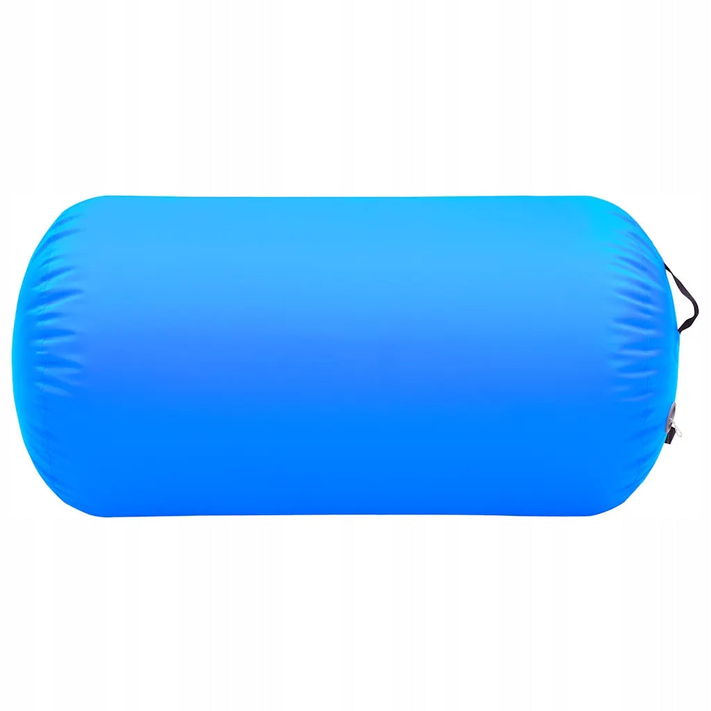 PVC Inflatable Exercise Roller Blue 120 x 75 cm With Foot Pump Brand no brand