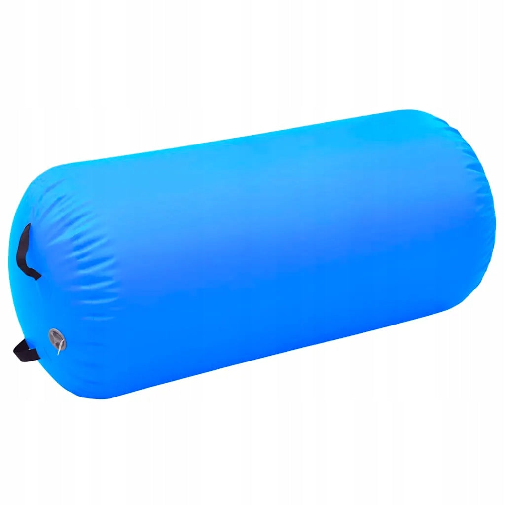 PVC Inflatable Exercise Roller Blue 120 x 75 cm With Foot Pump Packaging status original